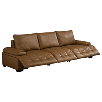 CHEERS 芝华仕 30309 极简真皮功能沙发 三人位双功能 墨黑色