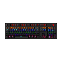 雷柏 全键无冲 机械键盘  混光红 红轴 RGB