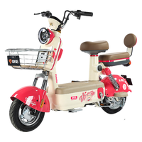 快哈电动车摩羊超威/天能铅酸电池48V20Ah续航70km草莓红