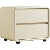 现代简约头层牛皮床主卧家用双人床TD129床头柜