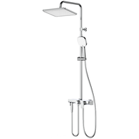 HEGII 恒洁 淋浴花洒套装 铜合金主体双重除垢方形顶喷花洒全套HMF948-333