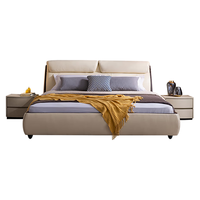 DeRUCCI 慕思 BCW1-016+LFK-1 恋怀皮床+智感乳胶床垫 米白 180*200cm