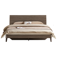 全友 家居床双人床现代简约卧室板木床意式轻奢板式可置物床屏126802B C款高脚床1.8米单床