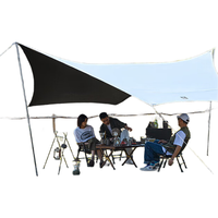 挪客户外 黑胶六角天幕 户外遮阳棚 海沫石绿（含天幕杆）