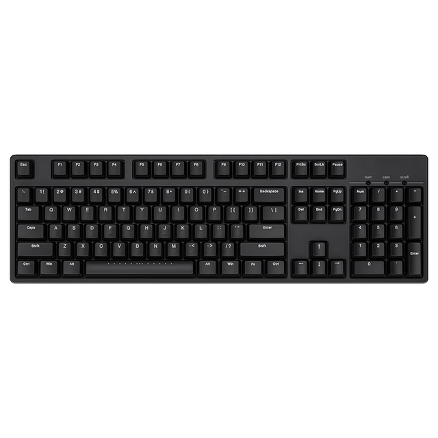 ikbc C104 104键 有线机械键盘 正刻 黑色 Cherry红轴 无光