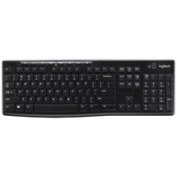 logitech 罗技 K270 112键 2.4G蓝牙 双模无线薄膜键盘 黑色 无光