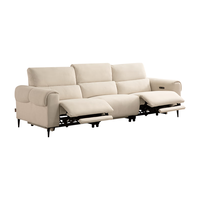 CHEERS 芝华仕 30305 猫抓绒布艺电动功能沙发 单人位手动躺摇转 暗橘色