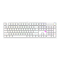  高斯 GANSS 3104T 104键 2.4G蓝牙 多模无线机械键盘 白色 KTT酒红轴 RGB