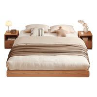 全友家居现代简约悬浮床1.8米无床头榻榻米家用主卧室双人大床129927 【无灯带款】单床 1.5*2.0m