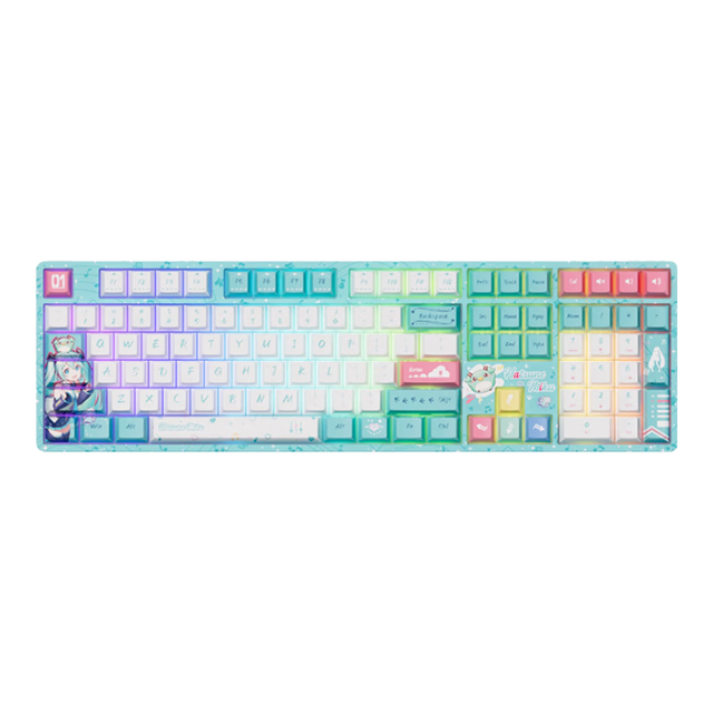 Akko 手办 IP联名三模机械键盘 RGB 108键 热插拔 5108B Plus 钢琴轴 导光柱 绿色款