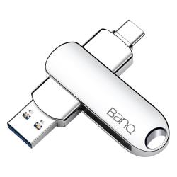 BanQ C91 USB 3.0 U盘 银色 64GB USB-A/Type-C双口