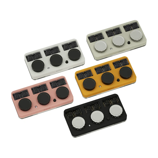 DOIO铝合金3旋钮PS/PR自定义客制化可程机械键盘工作台KB3X-03