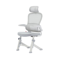 八九间 Y5F 人体工学学习椅 浅灰色 带头枕