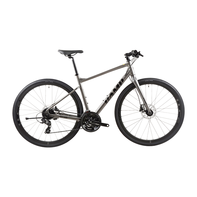 坎普 GX100 公路车平把赛车铝合金内走线成人24速砾石瓜车纯油碟自行车 本田灰