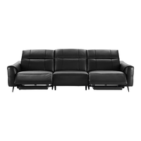  顾家家居 KUKA  90.DK.1200 意式轻奢真皮沙发 三人位 深空灰