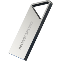 MOVE SPEED 移速 铁三角系列 YSUTSJ-64G2S USB 2.0 U盘 银色 64GB USB-A