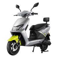 新日 电动摩托车飞豹前后液压减震家用代步车金属哑黑