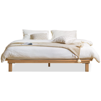 实木床日式双人床低铺无床头卧室小户型