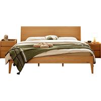 LINSY 林氏家居 OU2A-A 小岛版木床 原木色 150*200cm 高铺款