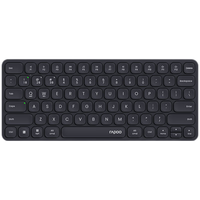 雷柏 E9000G 78健 2.4G蓝牙 双模无线薄膜键盘 黑色 无光