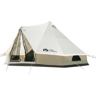 牧高笛（MOBIGARDEN）户外露营大空间防风防雨加厚棉布帐篷纪元260 帐篷/象牙白