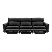  顾家家居 KUKA  90.DK.6205 意式电动沙发 三人位三电动 魅影黑
