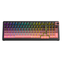 KZZI 珂芝 K98Pro 98键 三模机械键盘 黑莓粉 凯华知速轴 RGB