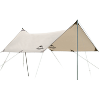 Naturehike 挪客户外 硬山 防晒天幕 NH20TM006 流沙金 400*292cm 方形小 涂银版