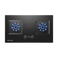 美菱 MELING（MeiLing）天然气家用燃气灶双九腔5.2kw大火力猛火煤气灶双灶钢化玻璃750mm大面板定时开关JZT-MZ-FX32B