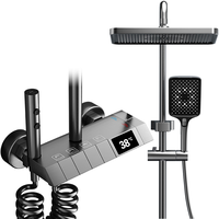 万和淋浴花洒套装冷热恒温数显花洒全套增压花洒喷头浴室淋浴器全铜 恒温-精铜主体|琴键数显|水镀