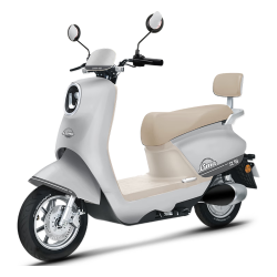 立马电动车 立马电动摩托车M2 时尚版 50公里长续航 1200W 铅酸电池60V20Ah  天鹅灰