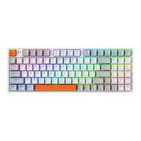 MACHENIKE 机械师 K500 94键 2.4G蓝牙 多模无线机械键盘 白色 环诺红轴 RGB
