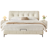 全友家居奶油风布艺床家用软包床主卧室双人大床1.8米2米家具115081 【落地】单床 1.8*2.0m