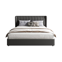 喜临门真皮床 现代极简风可选多功能储物家具 双人主卧大床 维森 维森储物款-墨灰色 1.8*2.0m