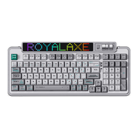 御斧（Royal Axe）XL98白金战神机械键盘 无线蓝牙三模游戏键盘 TTC快银轴客制化电竞键盘 大屏幕碳纤维铝合金RGB