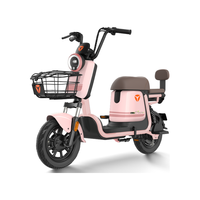 雅迪（yadea）钠电电动自行车Q1-H 94km长续航男女代步通勤大踏板电动车 偏撑可断电电瓶车 晚樱粉