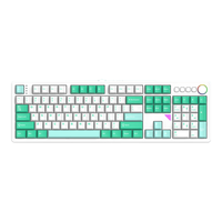 HELLO GANSS GANSS GS3104T Prp高斯客制化静音键盘机械键盘 三模键盘 gasket结构全键热插拔办公游戏 3104TPRO 天河翠 KTT晶粉轴