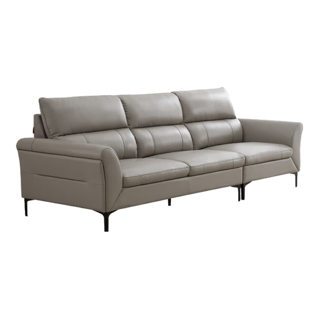 芝华仕 现代简约真皮沙发客厅小户型轻奢直排家具带脚踏芝华士3035B灰三 冰岛灰-三人位升级款