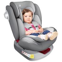 惠寻儿童座椅汽车用0-4-12岁婴儿宝宝360度旋转ISOFIX 太空灰