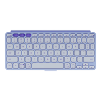 logitech/罗技 轻薄 无线蓝牙键盘 内置保护套  无背光 星幕紫
