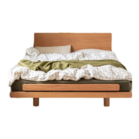 小半 HALF HOUSE北欧实木床1.5米小户型樱桃木主卧简约家用1.8实木单双人床 【齐边床】樱桃木