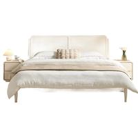 全友家居 轻奢床双人床1.5米主卧大床科技布软床卧室悬浮床家具126805