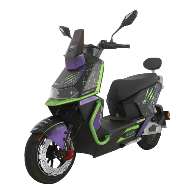 台铃 电动摩托车追风者150公里长续航电动车2000W 黑绿