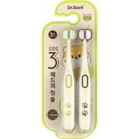 DR.BAEK韩国儿童三面牙刷软毛儿童牙刷3-12岁立体刷头护龈乳牙刷小头牙刷 儿童软毛三面牙刷【1盒】 2支