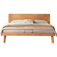 林氏家居床实木床全实木床原木风小户型床单人床1.2米床卧室省空间PK17 【全实木|省空间|原木色】单床