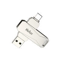 Netac 朗科 U782C USB 3.0 U盘 银色 128GB Type-C/USB双口