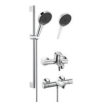 hansgrohe 汉斯格雅 境雨rainfinity130mm花洒套装 境雨镀铬手持境+浴缸龙头