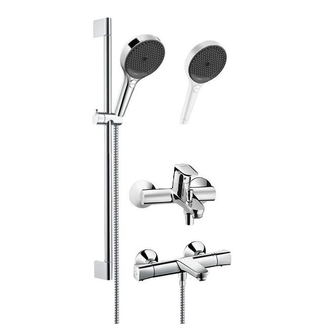 汉斯格雅 境雨rainfinity130mm花洒套装 境雨镀铬手持境 浴缸龙头