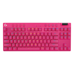 罗技 无线 游戏机械键盘  茶轴 粉色 RGB