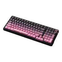 KZZI 珂芝 K98Pro 98键 三模机械键盘 黑莓粉 雅典娜轴 RGB